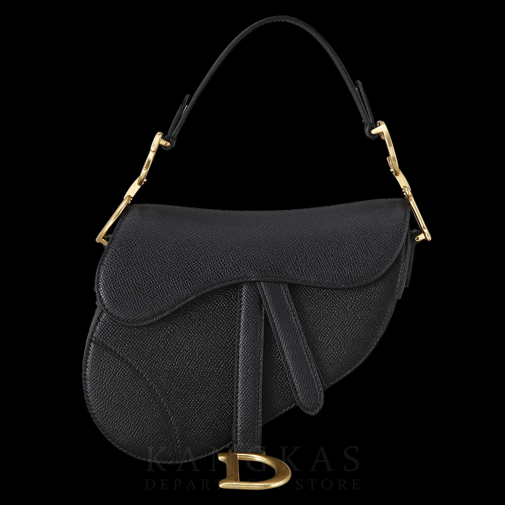 CHRISTIAN DIOR(USED)크리스찬디올 블랙 레더 새들백 미니